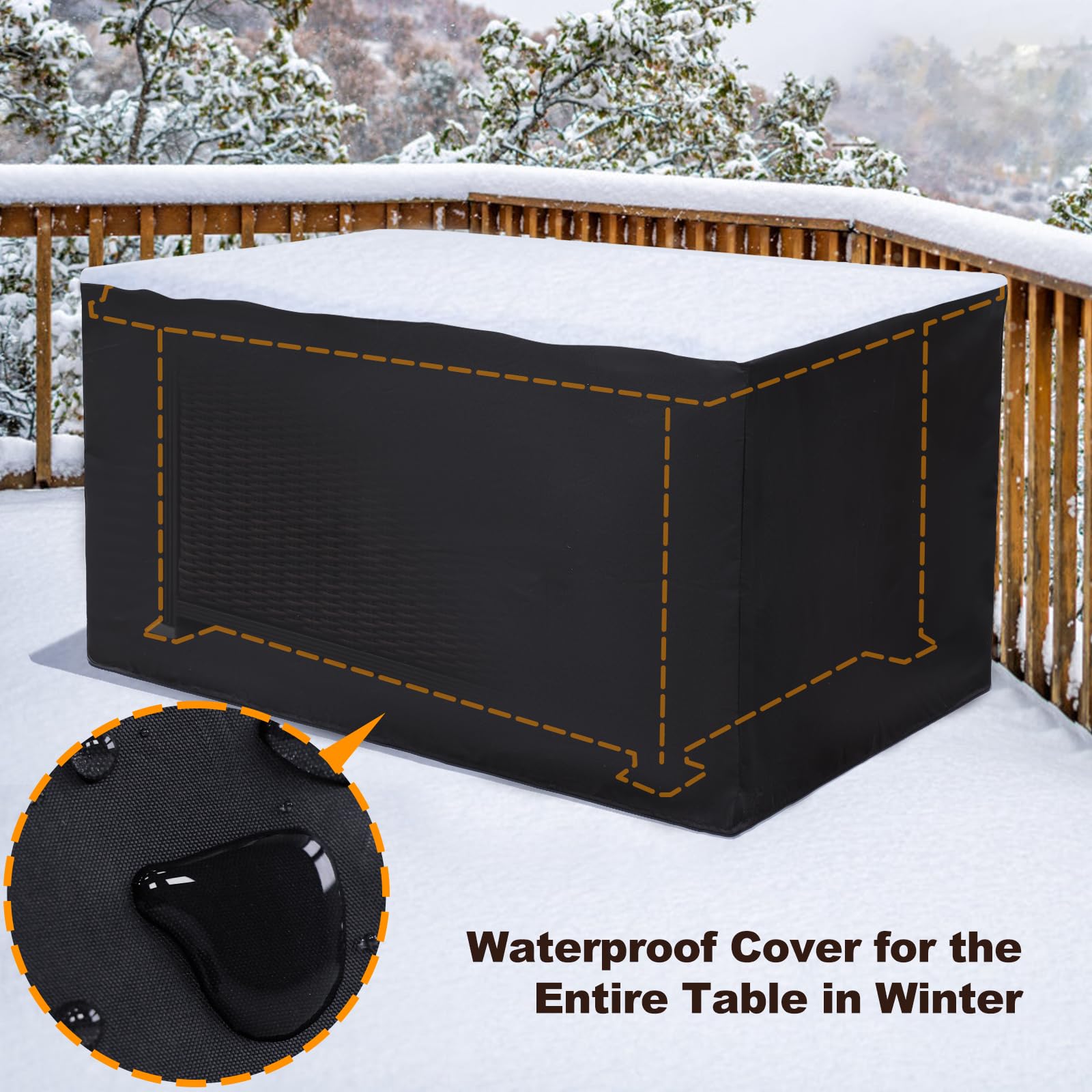 NOBLEMOOD 48 Inch CSA Certified Propane Fire Pit Table - 50,000 BTU Outdoor Gas Fire Pit with Glass Beads & Aluminum Table Top - Waterproof Cover Included - Perfect for Patio, Backyard, Garden & Poolside Gatherings