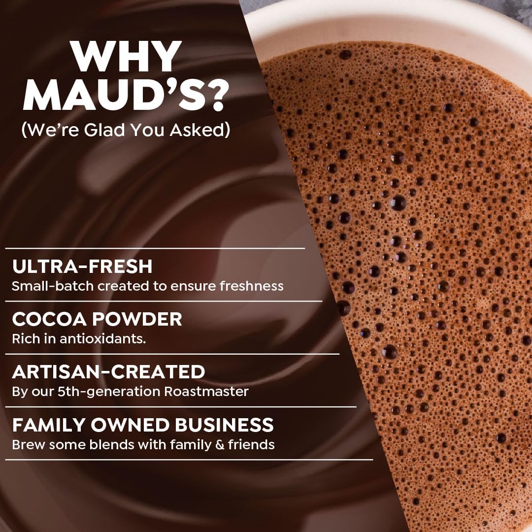 Maud's Flavored Hot Chocolate Variety Pack - 48 Count Single Serve Pods, Recyclable & Keurig K-Cup Compatible - Perfect for Home, Office & Holiday Gifting