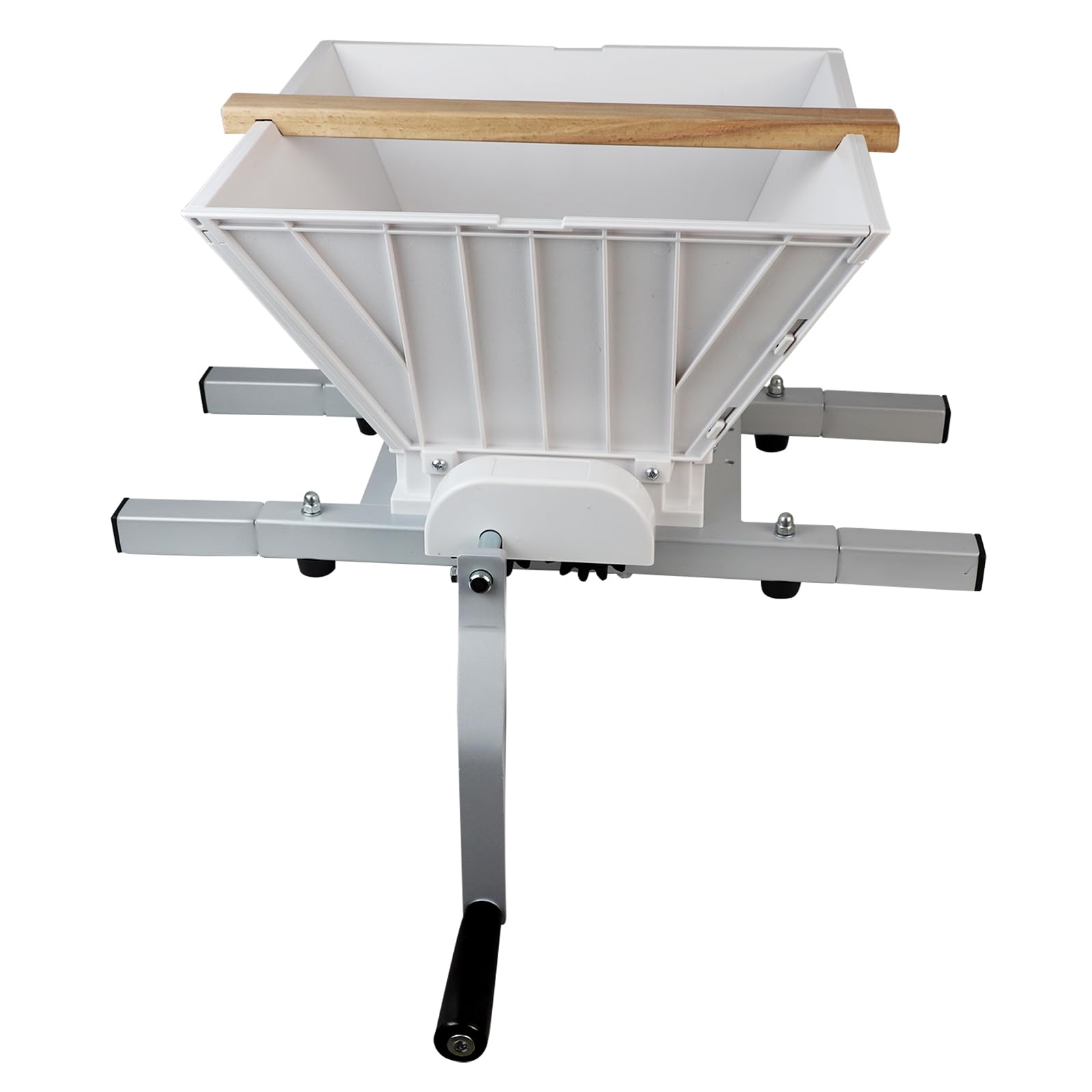 Premium 1.8 Gallon Manual Fruit Crusher - Apple Grinder with Nylon Hopper & Teeth for Wine, Cider & Juice Making - Portable Fruit Pulper for Home Brewing, Vineyard & Kitchen Use