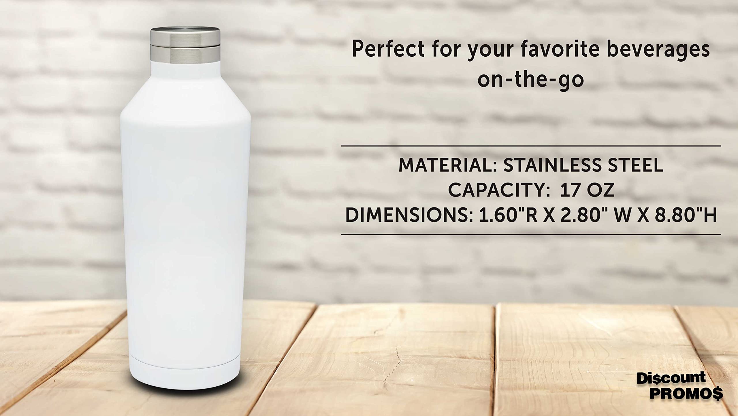 Premium 17oz Stainless Steel Water Bottles Set of 6 - Double Wall Vacuum Insulated for Hot & Cold Drinks - Bulk Pack White Bottles for Office, Gym, Camping & Outdoor Activities