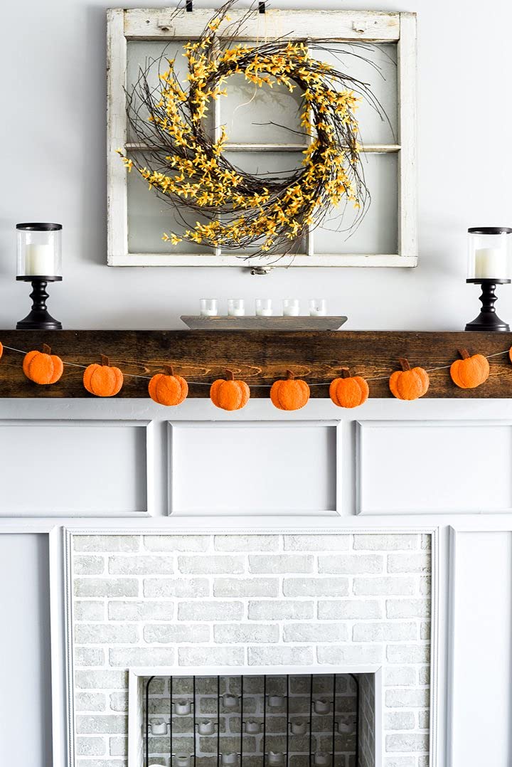 Premium Nivas Pumpkin Garland - Autumn Fall Decor for Wall Hanging | Farmhouse & Halloween Pumpkin Decorations | Perfect for Thanksgiving, Home Decor, and Seasonal Party Decorations