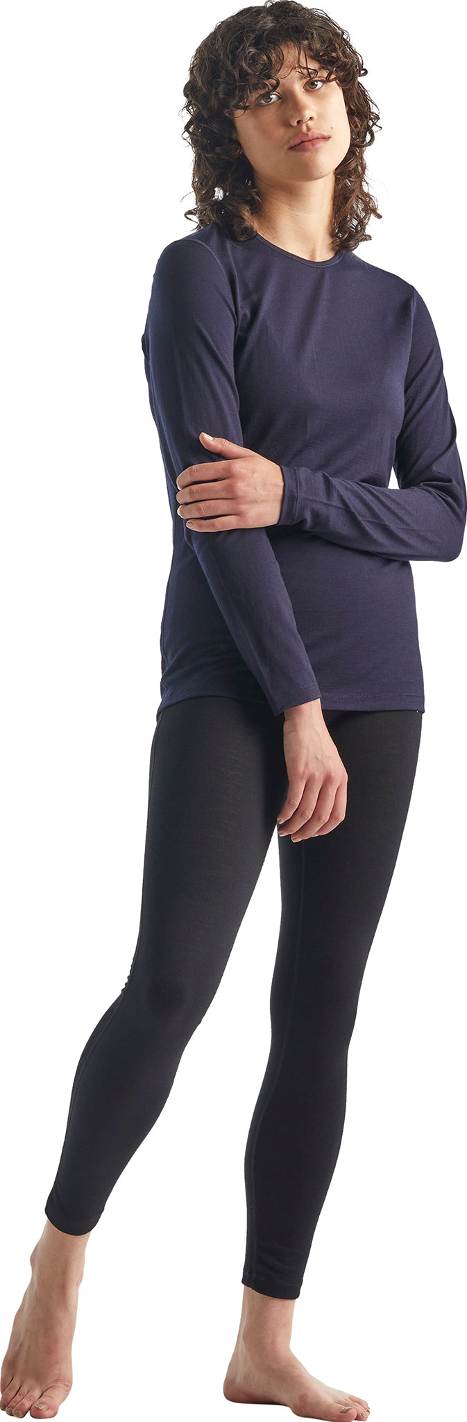 200 Oasis Long Sleeve Crewneck Women's Thermal Shirt - Soft Cotton Blend Base Layer for Winter, Fall & Outdoor Activities