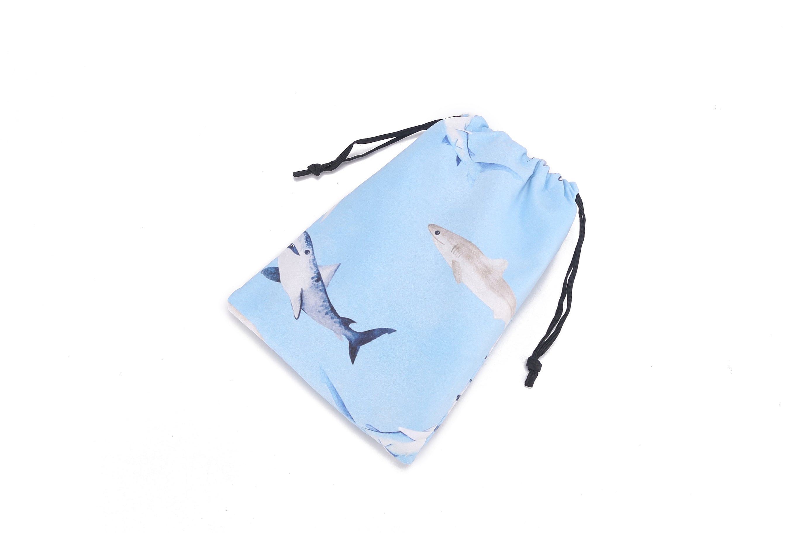 Happy Sharks Blue Hooded Beach Towel Poncho for Kids - Soft & Absorbent Swim Cover Up for Boys & Girls - Perfect for Pool, Beach, and Water Park Adventures