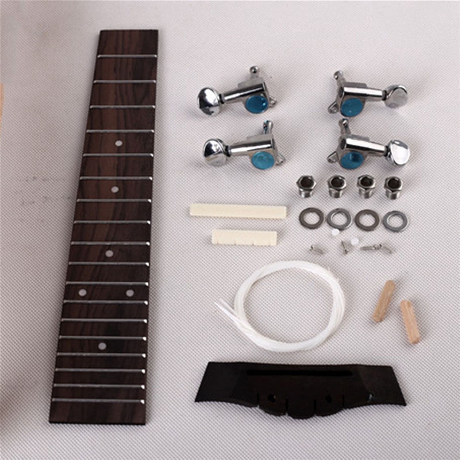 23 Inch Unfinished Ukulele DIY Kit - 4-String Handmade Guitar Kit for Adults & Beginners (Perfect for Music Lovers, DIY Projects & Personalized Gifts)