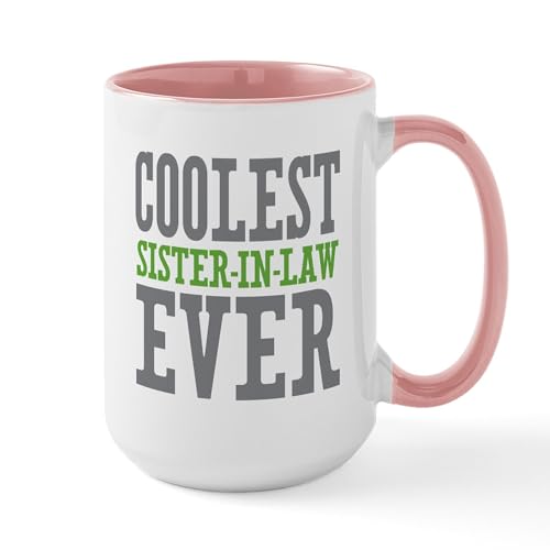 White/Pink Inside - Coolest Sister In Law Ever Large Mug