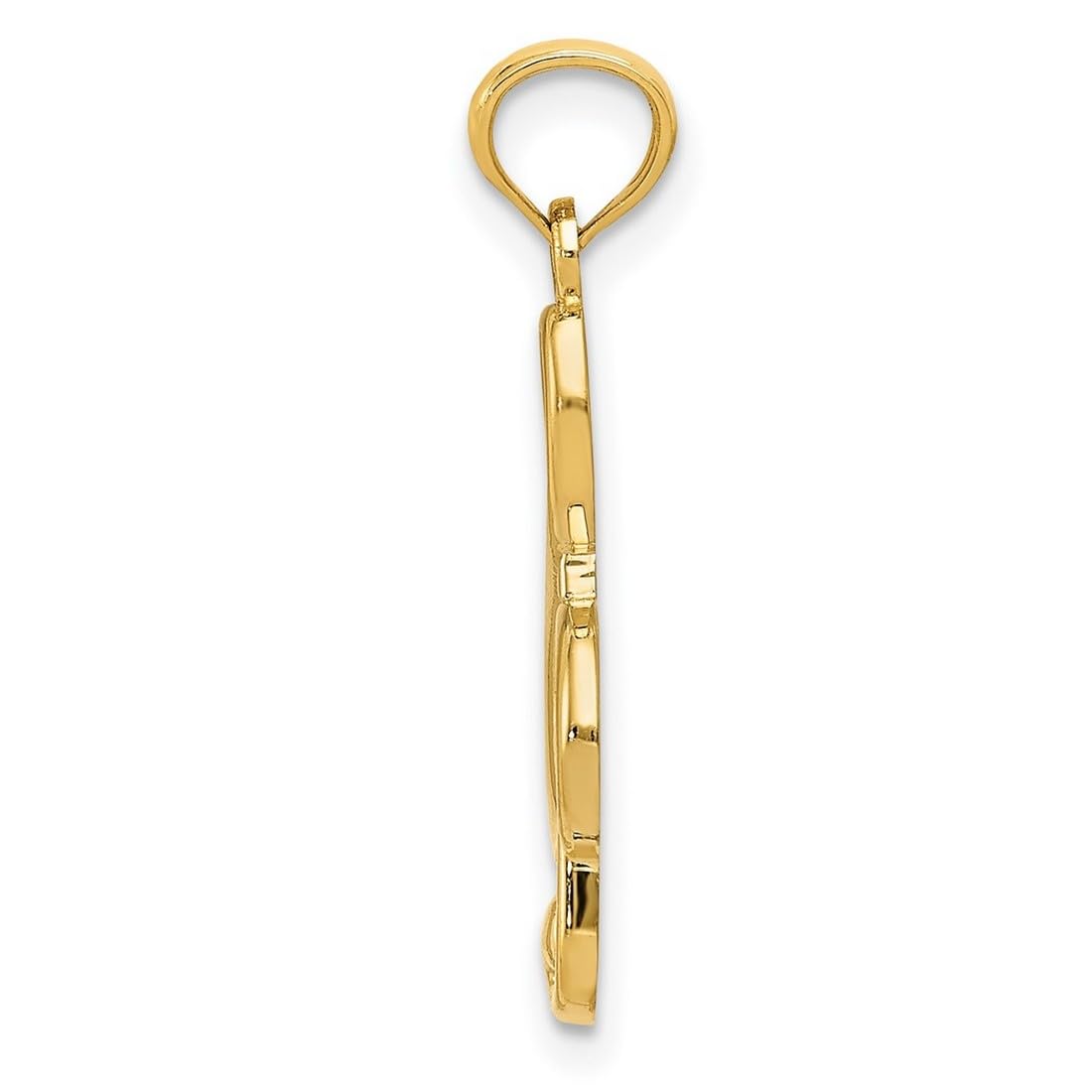 14K Yellow Gold Polished Music Note Pendant Necklace for Women - Elegant Gift for Musicians, Music Lovers & Special Occasions | JewelryWeb