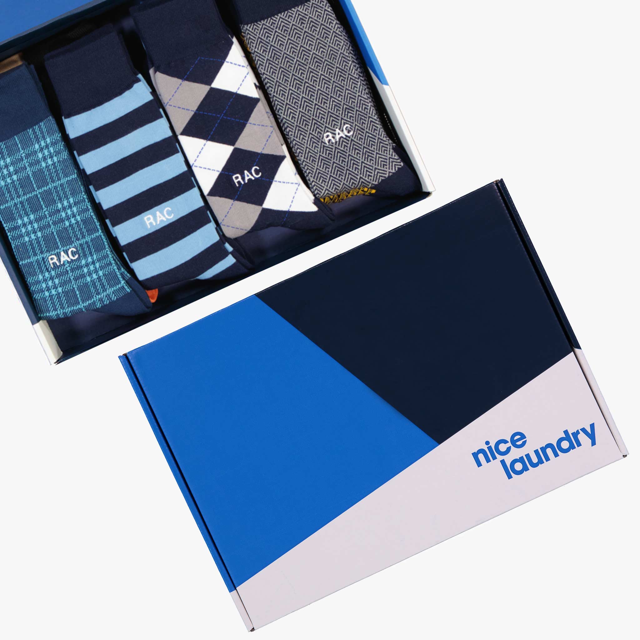 Personalized Monogram Sock Gift Box - 12 Pairs of Premium Cotton Socks for Men & Women | Perfect for Holidays, Birthdays & Anniversary Gifts