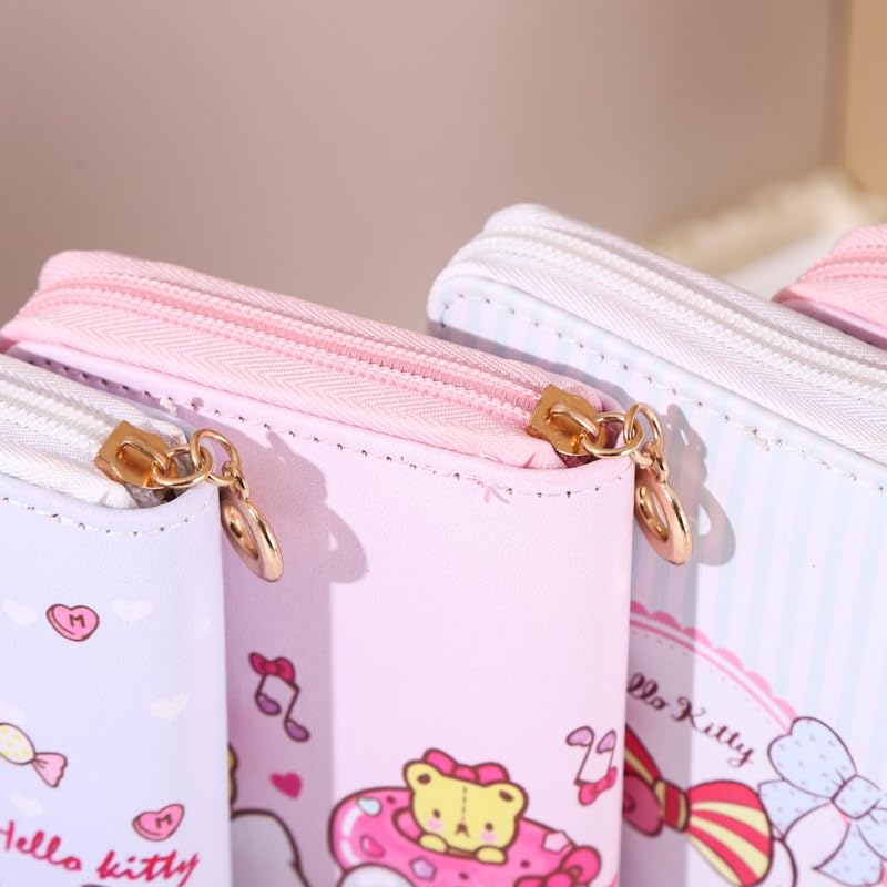 Cute Cartoon Wallet for Women & Girls - Small PU Leather Zipper Coin Purse with Credit Card Slots & Keychain - Anime Design - 2 Piece Set (Cartoon Wallet-02) - Perfect for Everyday Use, Travel & Gift Giving