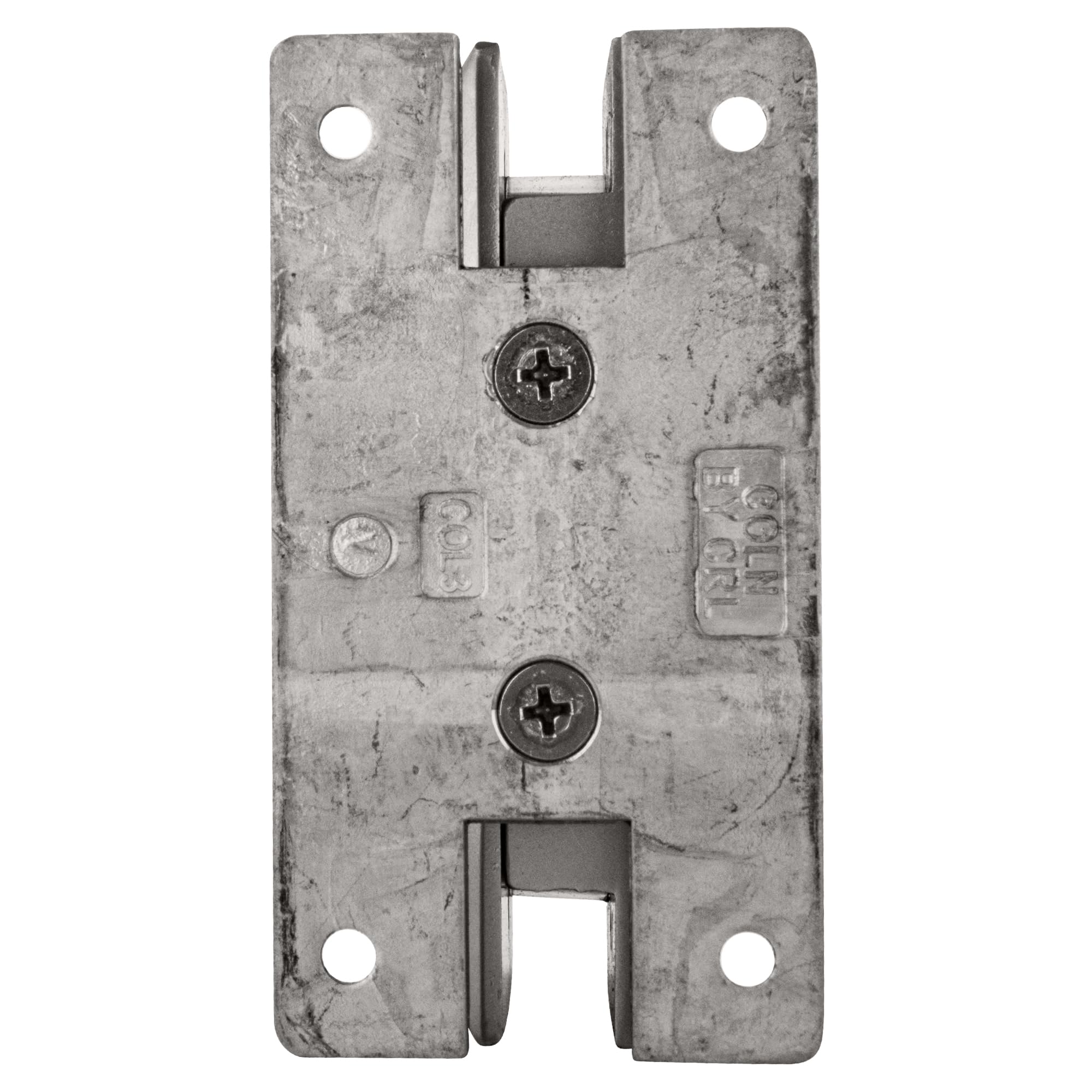 CRL Satin Chrome 337 Series Adjustable Wall Mount Full Back Plate Hinge - Heavy Duty Cabinet Door Hinge for Kitchen, Bathroom & Furniture Installation