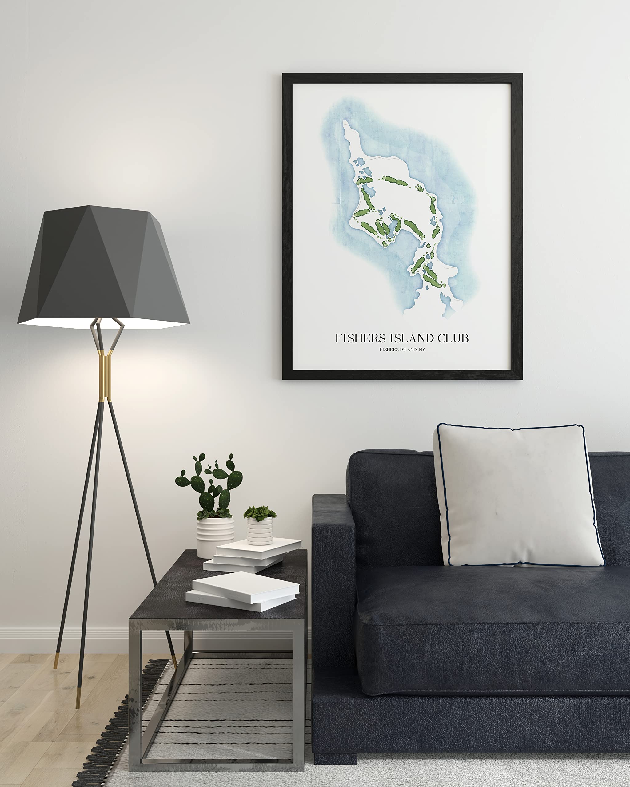 19THHOLESPORTS Framed Golf Course Print - Premium Golf Wall Art for Home & Office Decor - 8