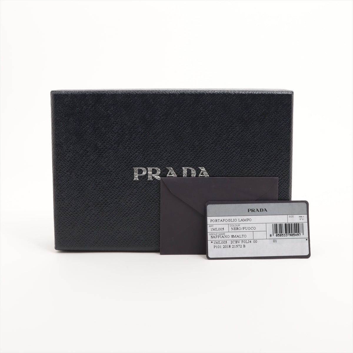 Prada Saffiano Smarto Robot Leather Wallet for Men - Genuine Black Leather Luxury Bifold Wallet with RFID Protection | Perfect for Business, Travel & Everyday Use
