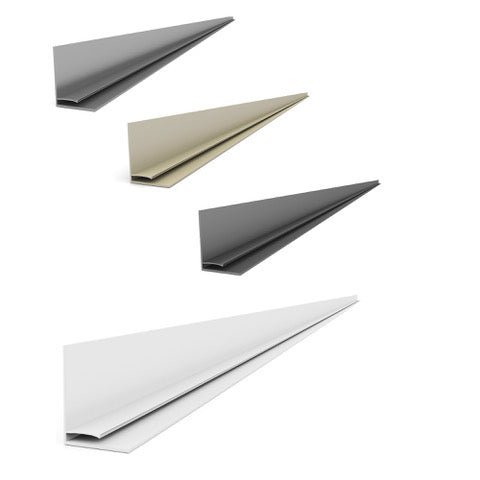 8' PVC L Trim Pack - Durable Plastic Edge Molding for DIY Home Improvement Projects - Perfect for Wall Corners, Countertops, and Cabinet Edges