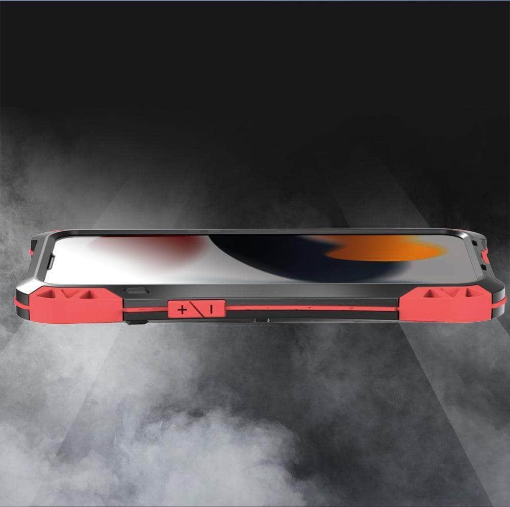 Durable Metal Armor iPhone 13 Case - Heavy Duty Protection Cover for Shockproof & Scratch Resistance - Perfect for Outdoor, Construction & Extreme Sports Use