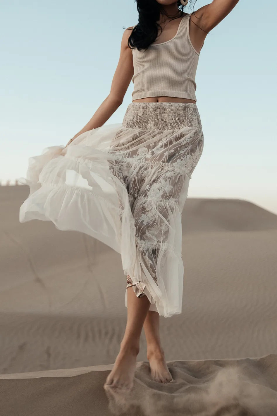 Elegant Louise Tiered Tulle Skirt for Women - Flowy Layered Party Dress with Soft Netting - Perfect for Weddings, Prom, Evening Events & Special Occasions