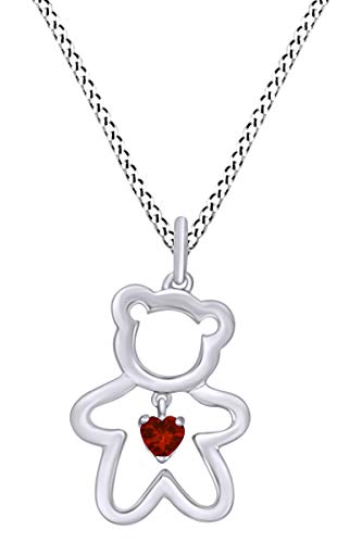 white-gold-plated-silver : Garnet