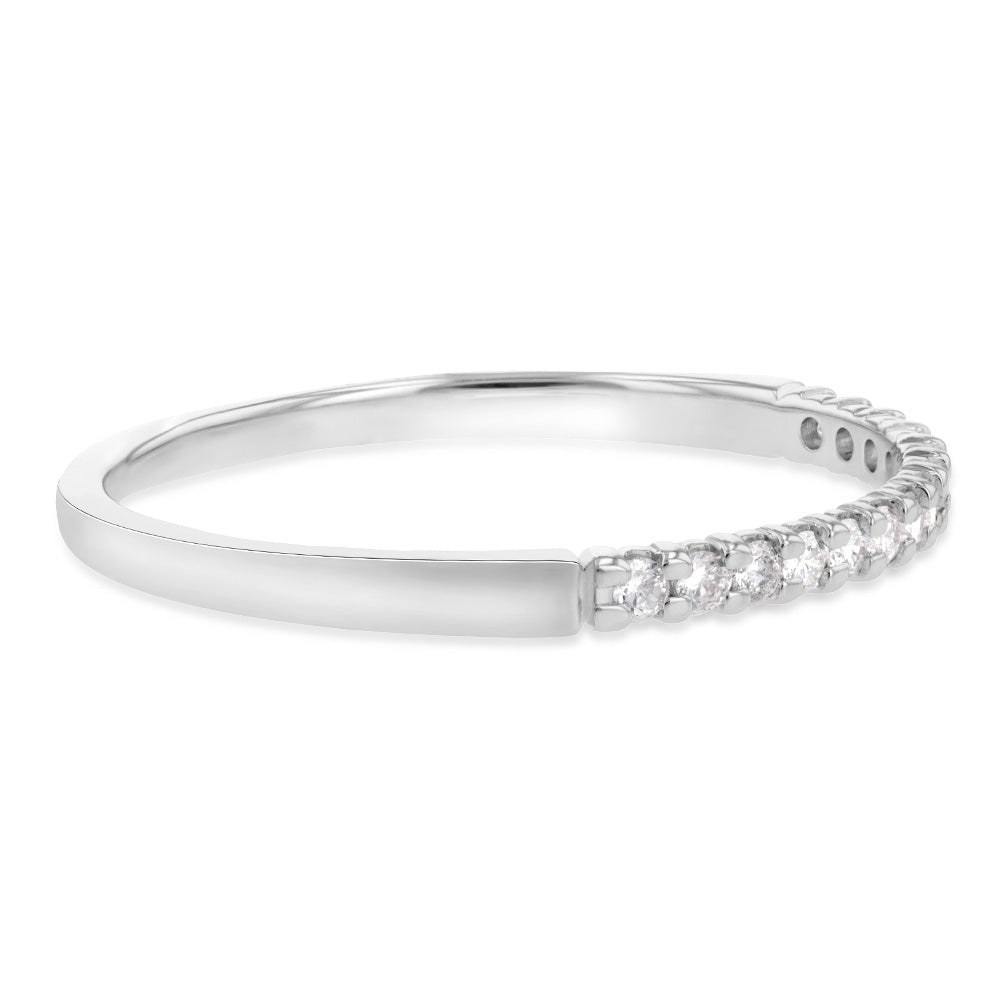 18ct White Gold 'Eden' Diamond Ring - 0.15 Carats Round Cut Solitaire Engagement Ring for Women, Perfect for Wedding, Anniversary & Valentine's Day Gifts