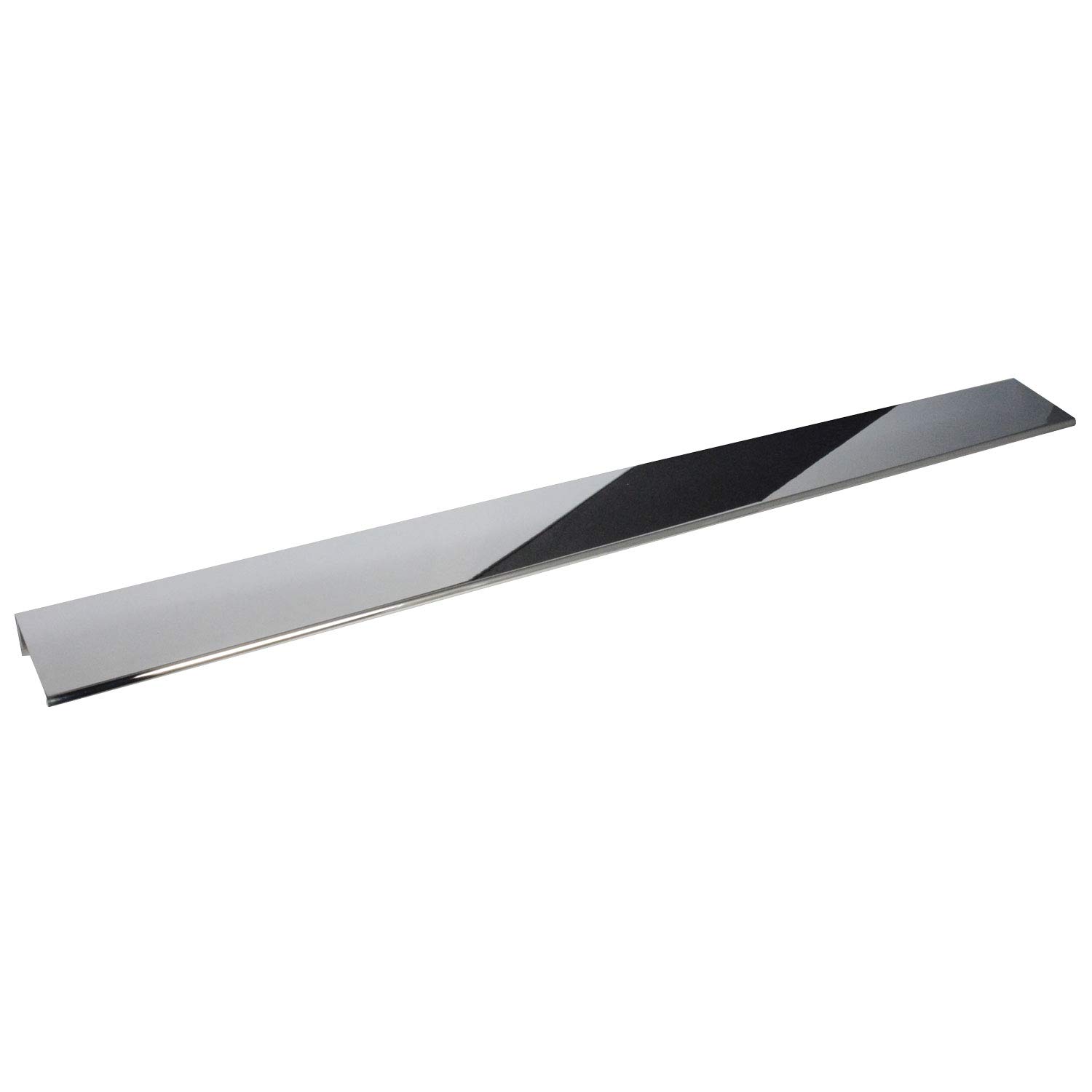 CKP Brand 20-Inch Back Mount Finger Edge Pull - Polished Chrome (10 Pack) - Perfect for Cabinet, Drawer & Furniture Hardware Installation