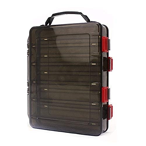 OriGlam Waterproof Fishing Lure Storage Box - Double Sided 10 Compartment Tackle Organizer for Fly Fishing & Vest - Durable Fishing Gear Accessories for Outdoor Anglers & Boat Trips