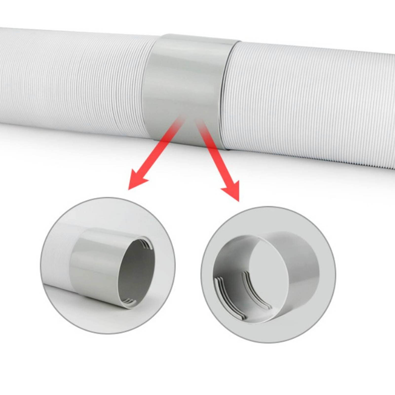 Tnfeeon 5.9 Inch Portable Air Conditioner Exhaust Hose Connector - Round Tube Adapter & Coupler for AC Unit - Universal AC Hose Extension Kit for Home, Office, RV & Camping Use