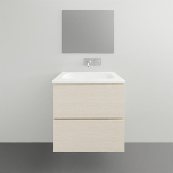 ADP Glacier Lite All Drawer Twin Vanity with Solid Surface Top - Modern Bathroom Vanity Set with Storage Drawers for Master Bath & Guest Room Remodel