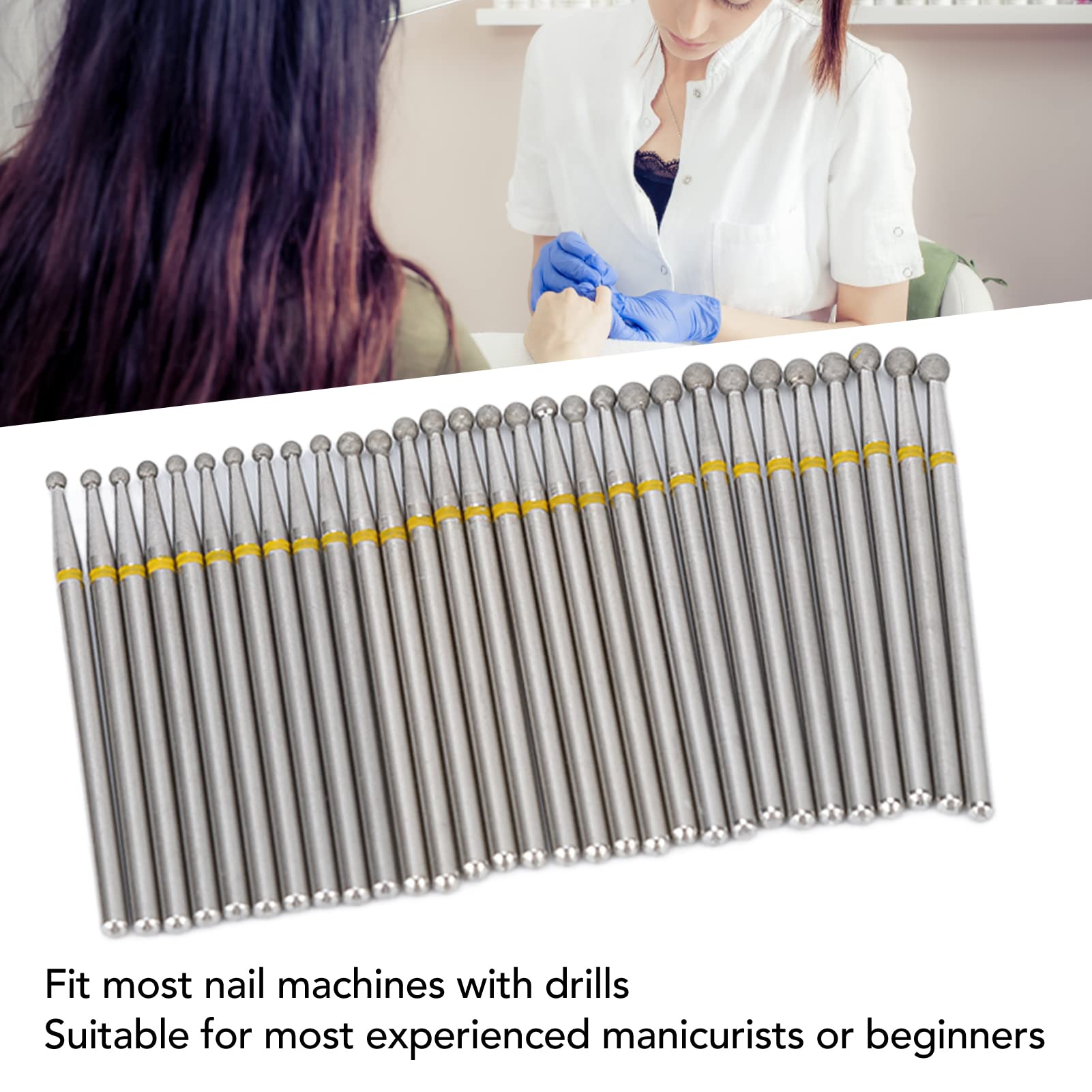 ANGGREK 30pcs Professional Nail Drill Bits Set - Nail File, Grinding Heads & Milling Cutters for Manicure, Pedicure & Nail Art | Perfect for Nail Technicians & Beginners | Salon & Home Use