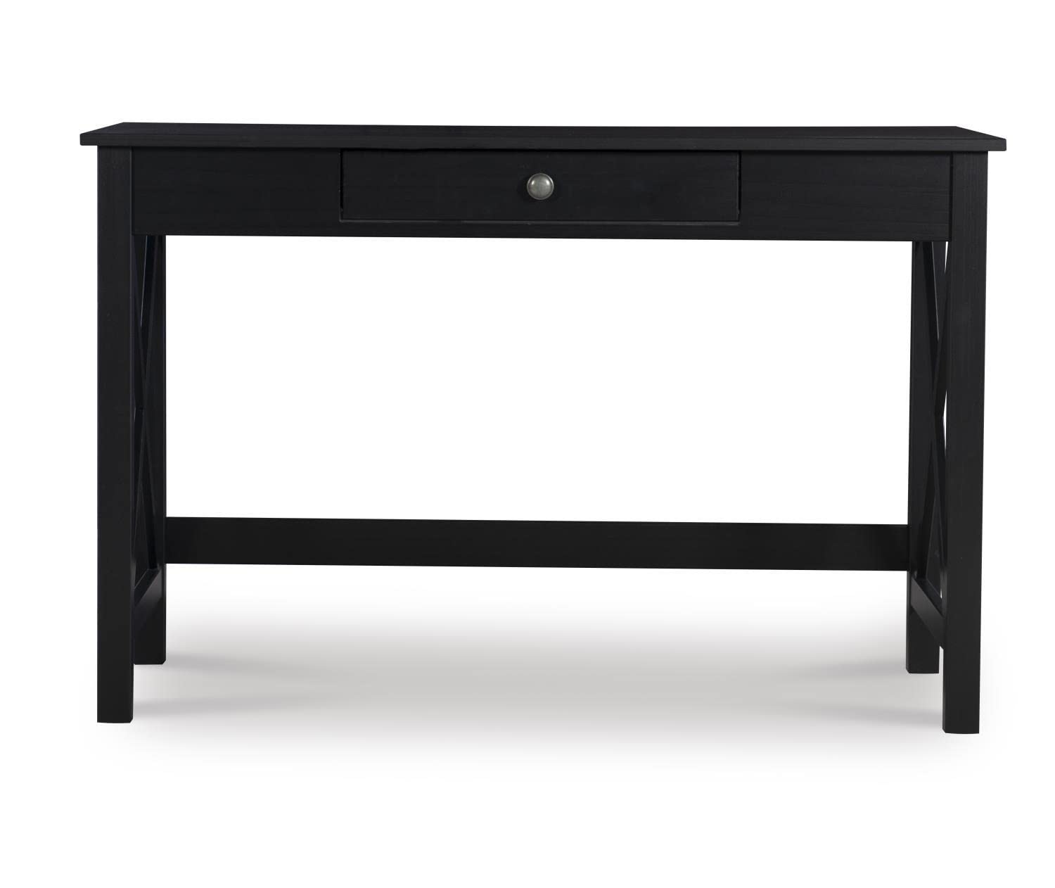 Linon Davis Black Laptop Desk - Portable for Home Office & Bed