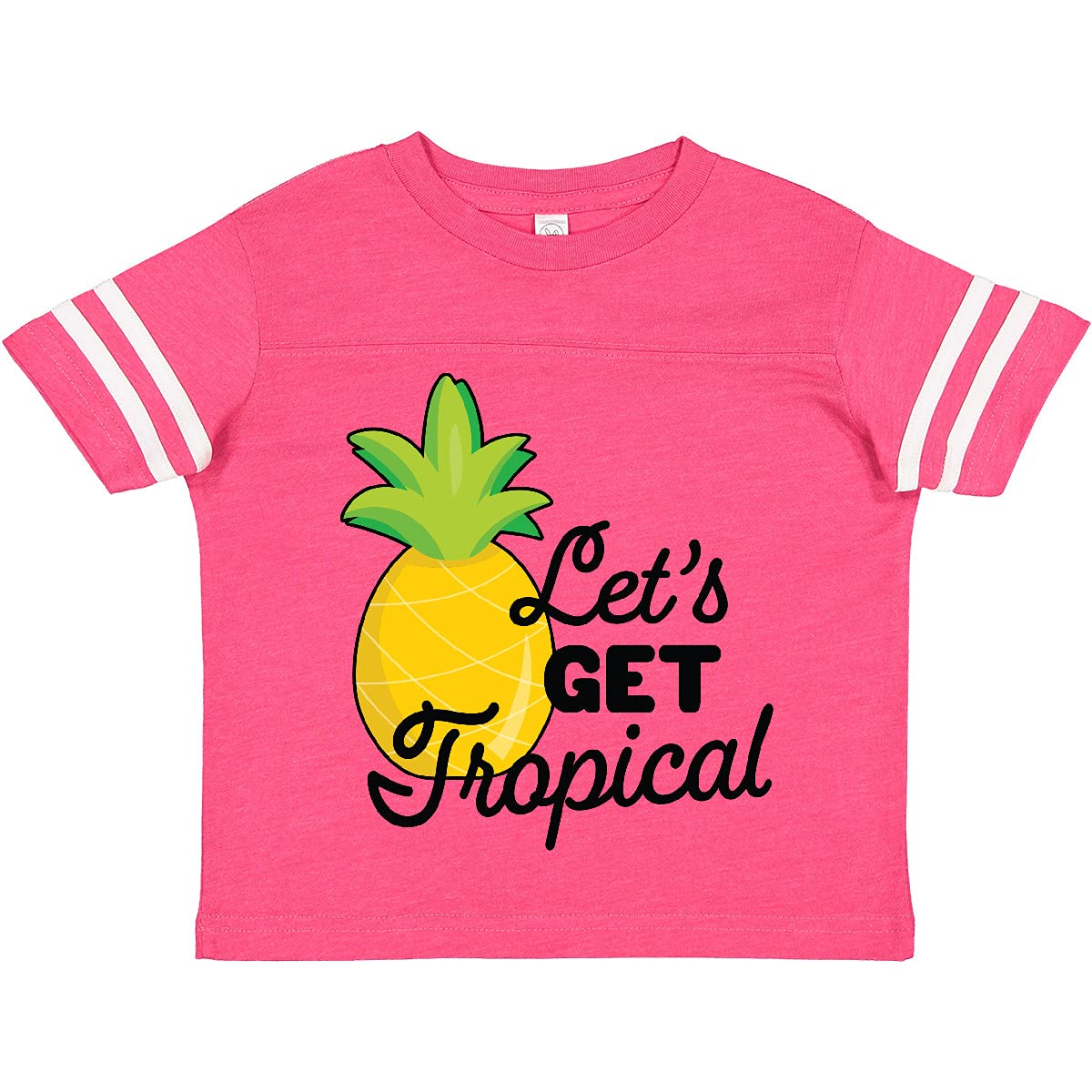 Inktastic Let's Get Tropical Pineapple Toddler T-Shirt - Cute Summer Outfit for Boys & Girls - Perfect for Beach Vacations, Pool Parties & Tropical Theme Events