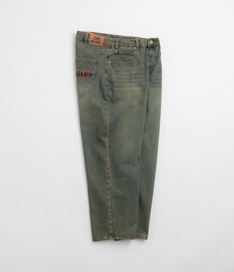 Butter Goods Warped Jeans - Distressed Indigo Denim Pants for Men | Vintage Style Slim Fit Jeans | Perfect for Casual Wear and Street Fashion