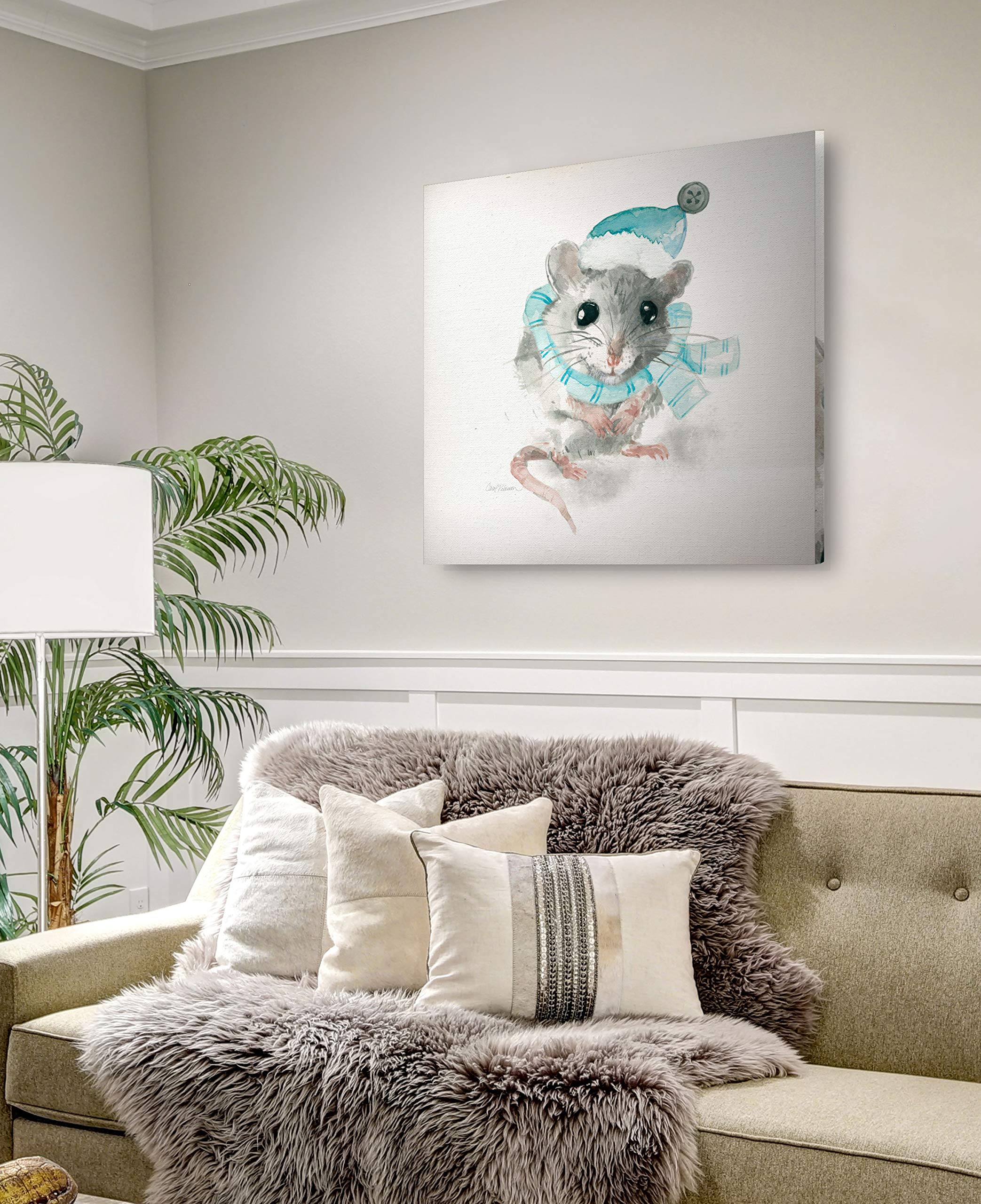 Renditions Gallery Garden Critter Mouse Wall Art - 32x32 Inch Nursery Decor, Kids Room Decor, Playroom Decor - Perfect for Baby Shower Gifts & Children's Bedroom Decoration