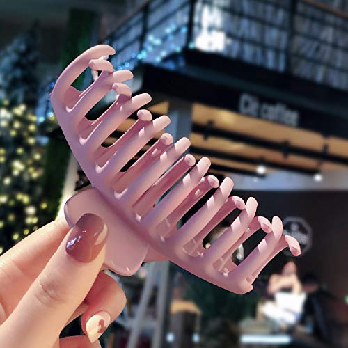 EPARTY 4-Pack Large Hair Claw Clips for Women - 4.33 Inch Matte Hair Clips with Strong Hold for Thin, Thick & Curly Hair (4 Colors) - Perfect for Updos, Ponytails & Everyday Hairstyles