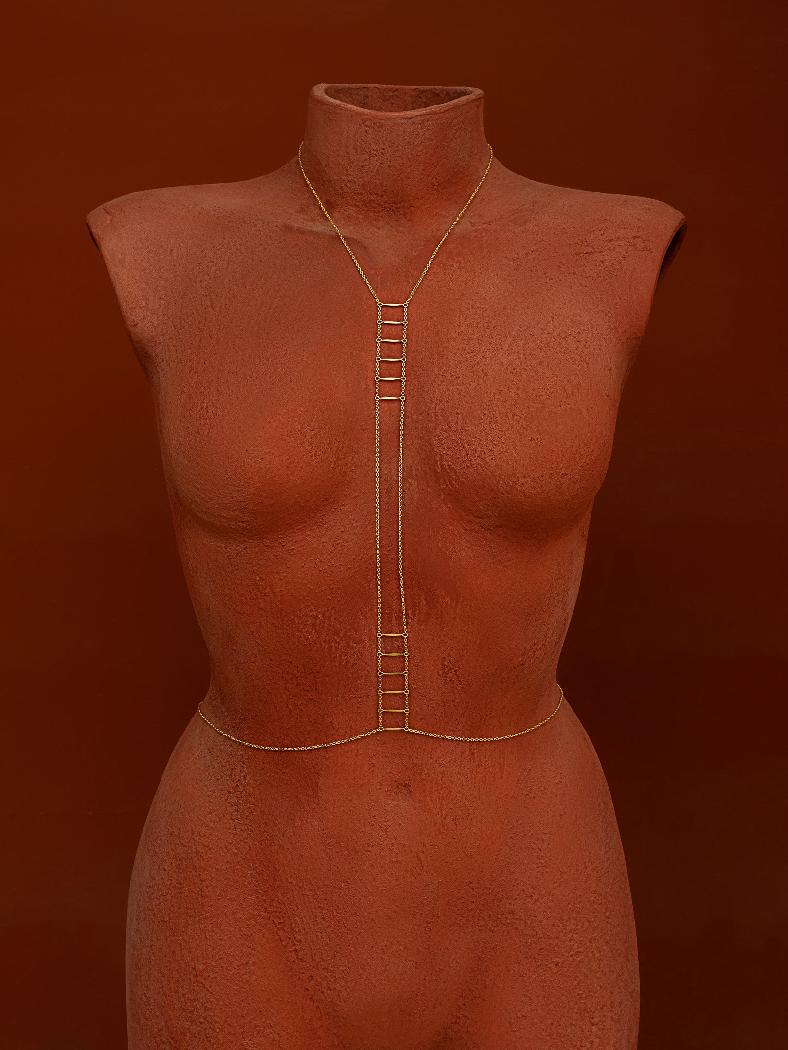 Ladders to Bliss Body Chain Jewelry - Elegant Gold Layered Necklace for Women, Perfect for Parties, Weddings & Date Nights