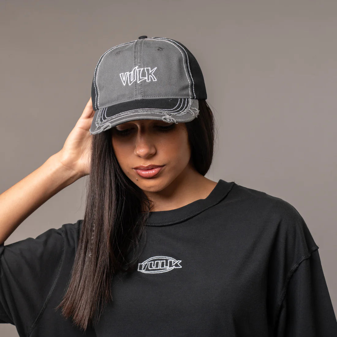 Vulk Dusty Black Unixes Baseball Cap - Adjustable Snapback Hat for Men & Women - Casual & Sporty Style for Outdoor Activities, Travel, and Daily Wear