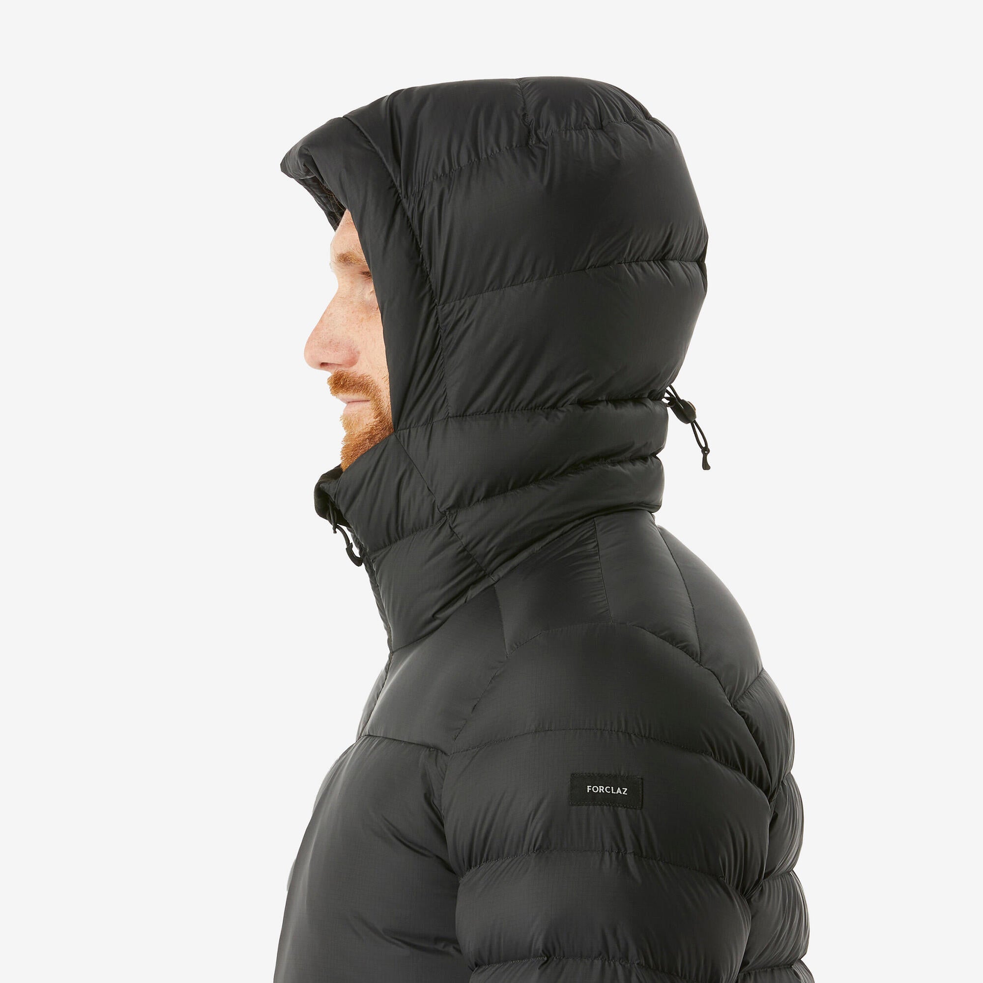 Forclaz MT500 Men's Hooded Padded Jacket for Mountain & Backpacking - Warm & Lightweight Down Coat for Hiking, Camping in Cold Weather (14°F)