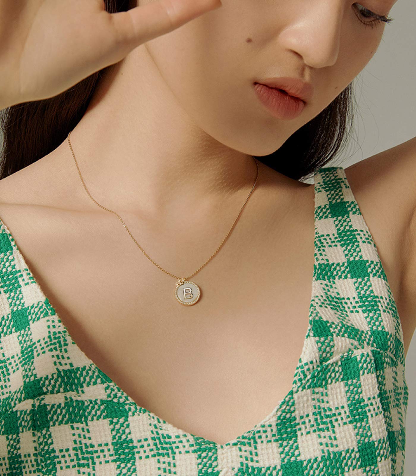 14K Gold Plated Dainty Initial Necklace for Women - Personalized Letter Chain with Crown Charm | Perfect Gift for Birthday, Anniversary & Everyday Elegance