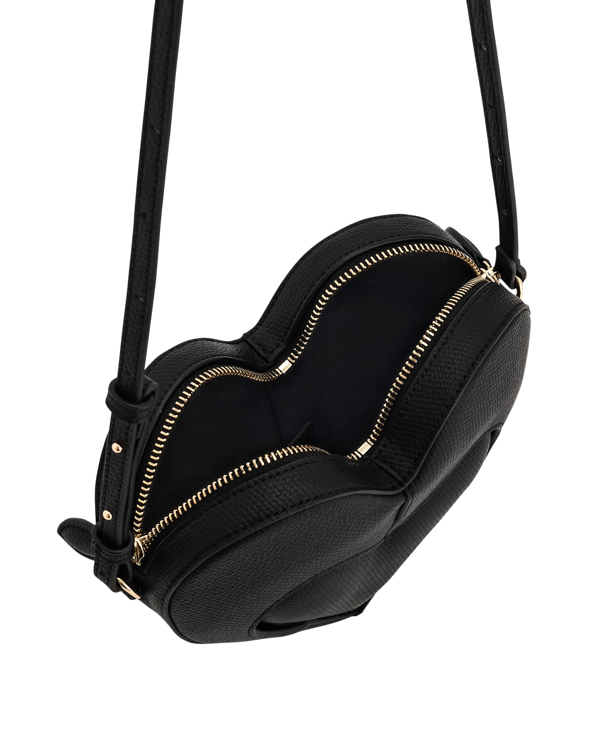 JW PEI Women's Francisca Heart Shaped Crossbody Bag - Stylish Vegan Leather Purse for Date Night, Valentine's Gift & Everyday Use