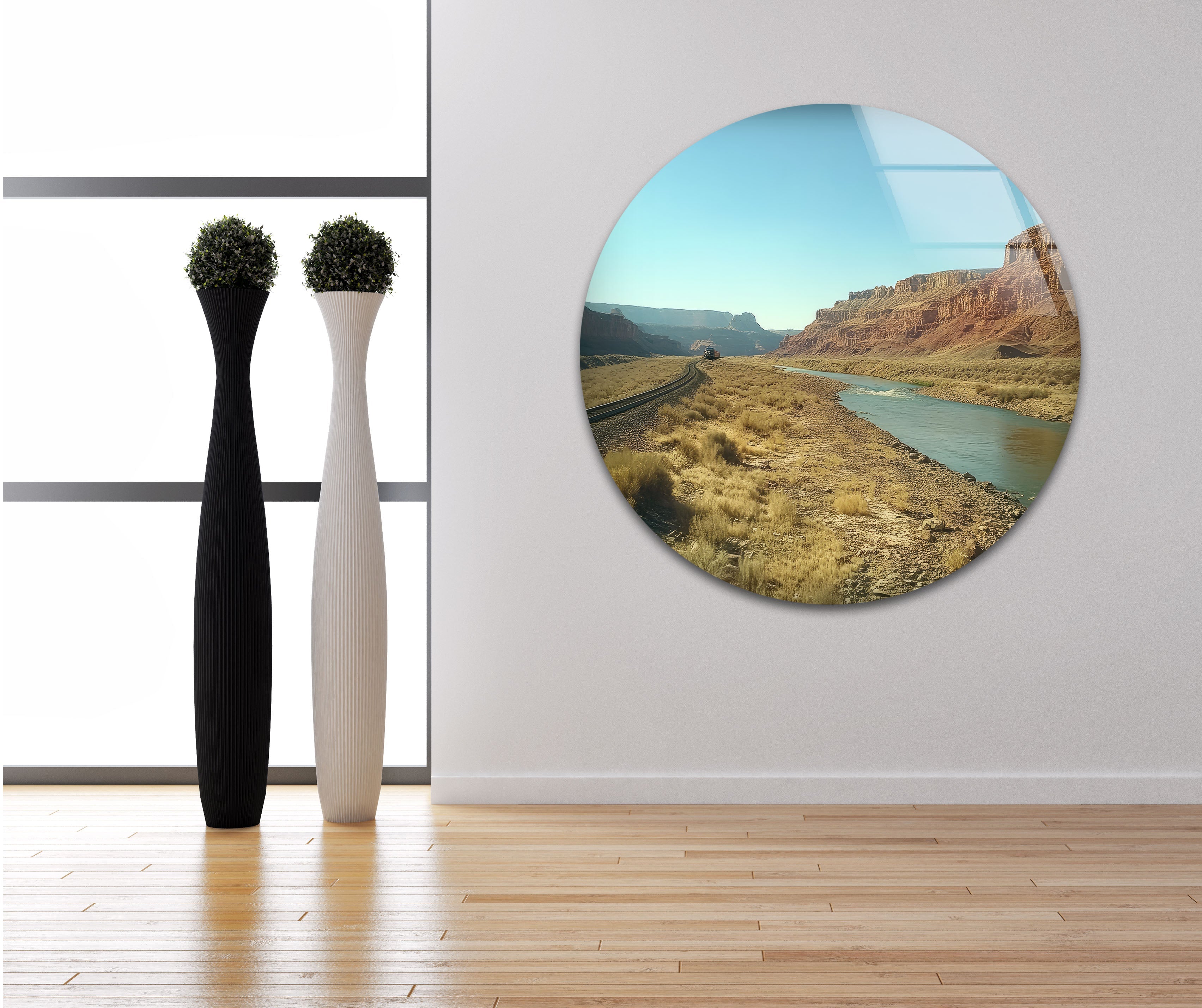Stunning Utah Mountains Glass Wall Art - Handcrafted Landscape Decor for Living Room, Bedroom & Office | Perfect Gift for Nature Lovers