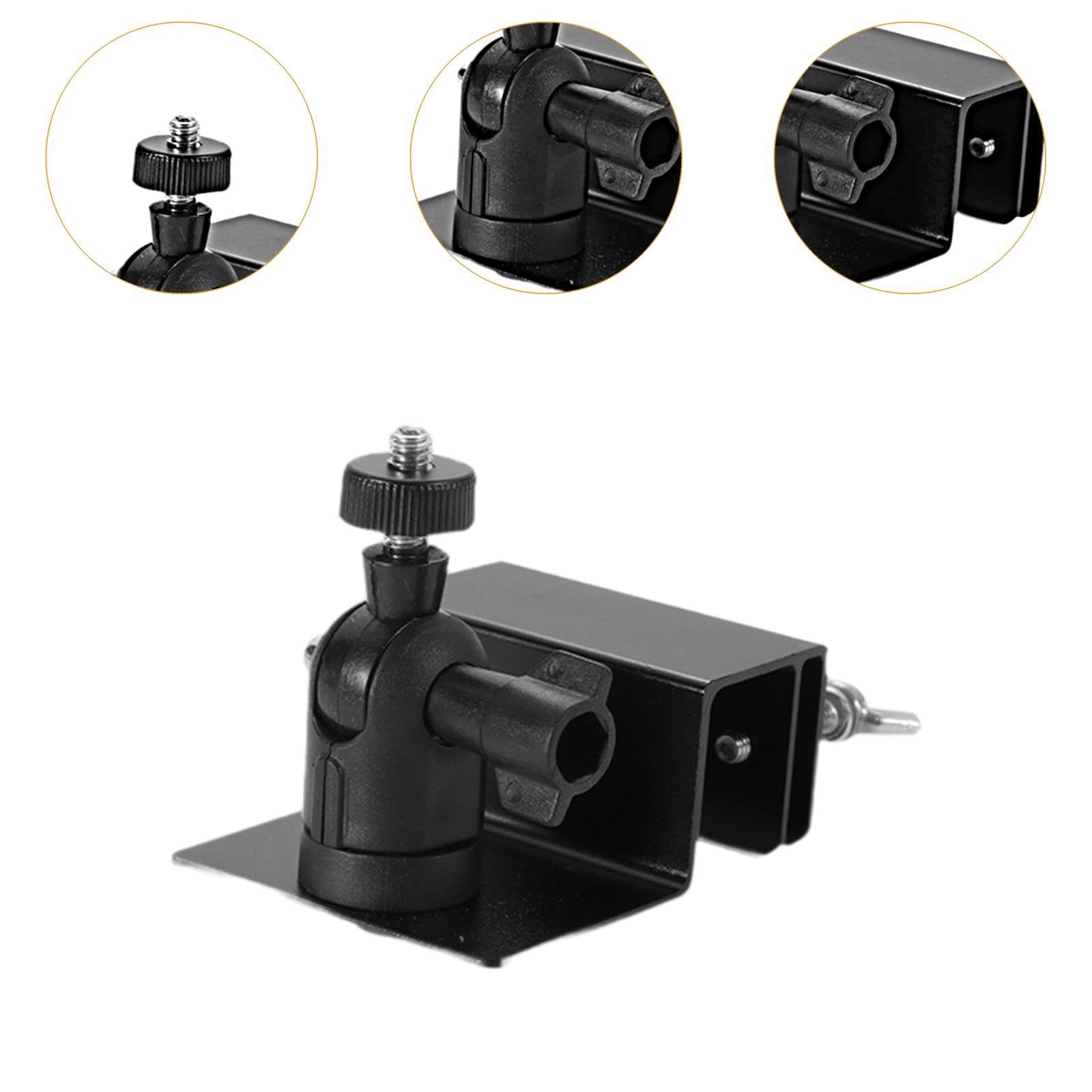 Milageto Weatherproof Gutter Mount - Aluminum Alloy Adjustable Outdoor Solar Panel Bracket for Roof & Garden Installation (Black)