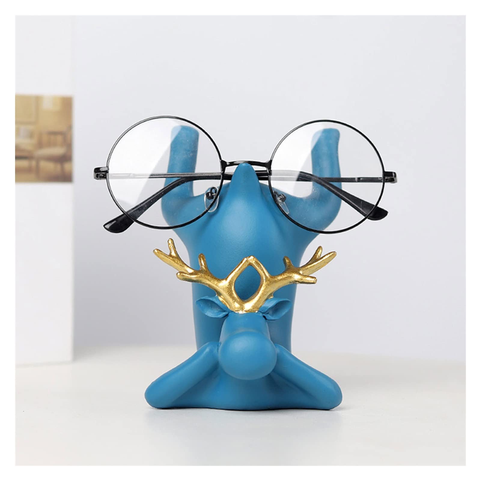 Luckxuan Sunglasses Storage Rack - Stylish Deer Eyeglass Holder Stand for Desk, Nightstand & Bedside Organizer | Perfect Glasses Display for Home, Office & Gift (Color: D) | Ideal for Reading Glasses, Sunglasses & Eyewear Storage