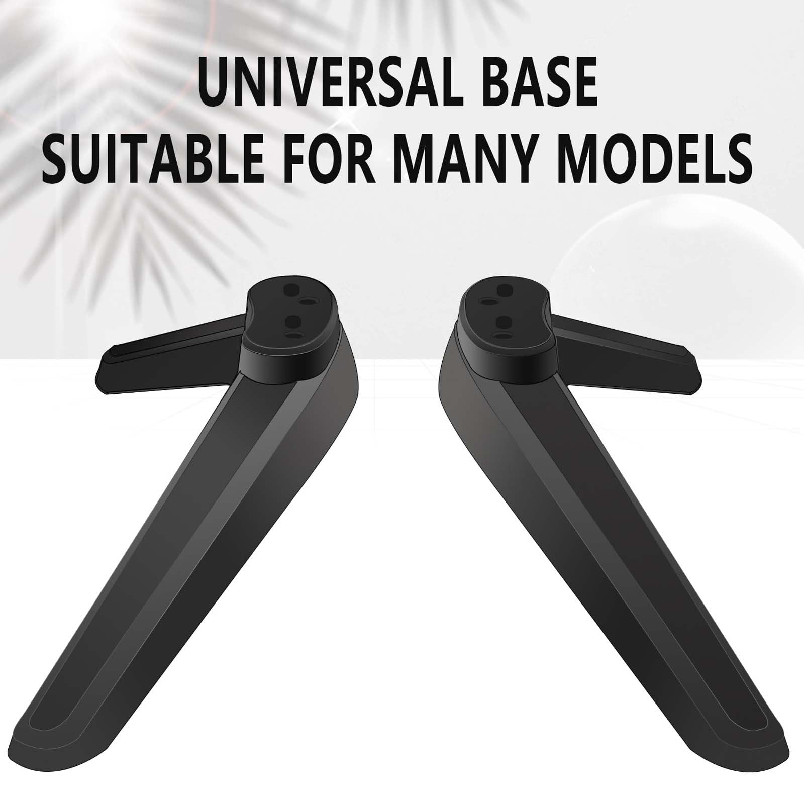 Universal TV Stand Legs with Screws - Replacement TV Table Stand Legs for Most LED Plasma Flat Screen TVs - Perfect for Living Room, Bedroom & Office Setup