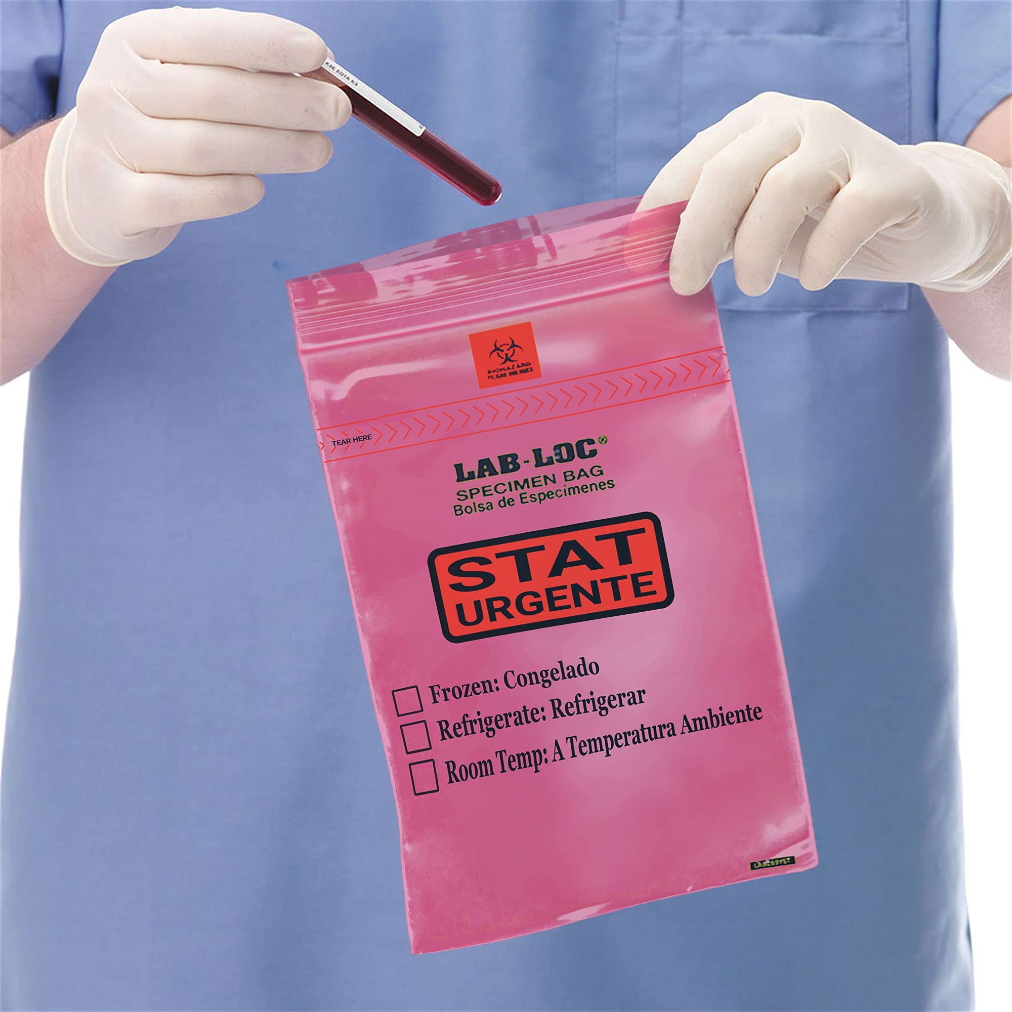 APQ 1000 Pack 6x9 Red Zipper Plastic Specimen Bags - 1.75 mil Low Density Polyethylene for Medical Use | Biohazard Symbol Removable | Ideal for Clinics, Hospitals & First Aid Kits