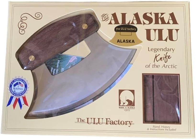 Alaskan Ulu Knife - Authentic Arctic Cutting Tool for Kitchen & Outdoor Use | Perfect for Meat, Fish, Herbs & Camping