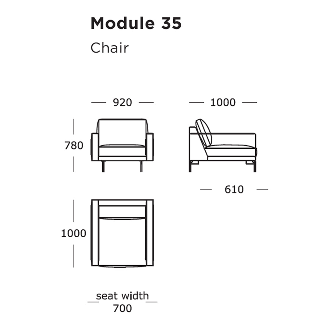 Modular Sofa Set - Edge V1 Contemporary Sectional Couch with 33 & 38 Modules | Perfect for Living Room, Lounge & Modern Home Decor