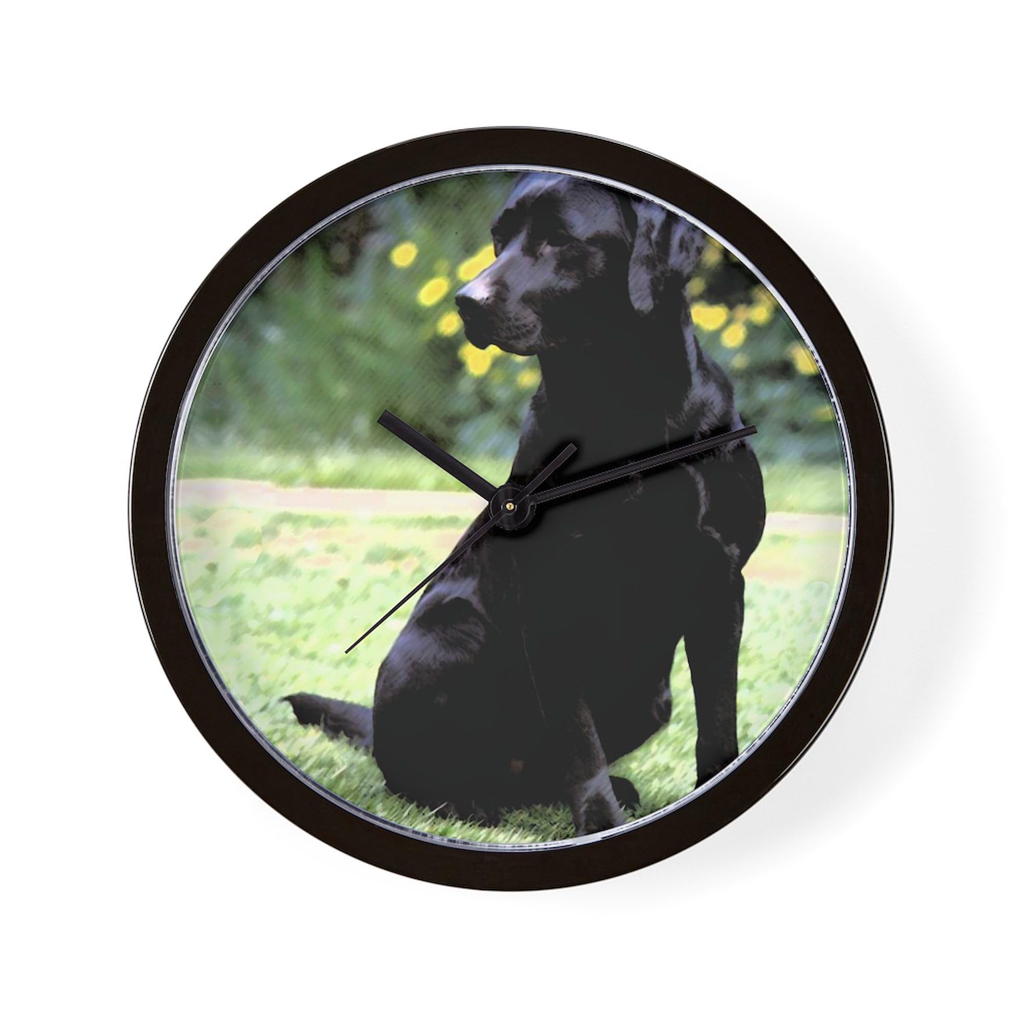 Black Lab Wall Clock - 10 Inch Silent Non-Ticking Decorative Clock for Living Room, Kitchen, Office | Perfect Gift for Dog Lovers & Home Decor