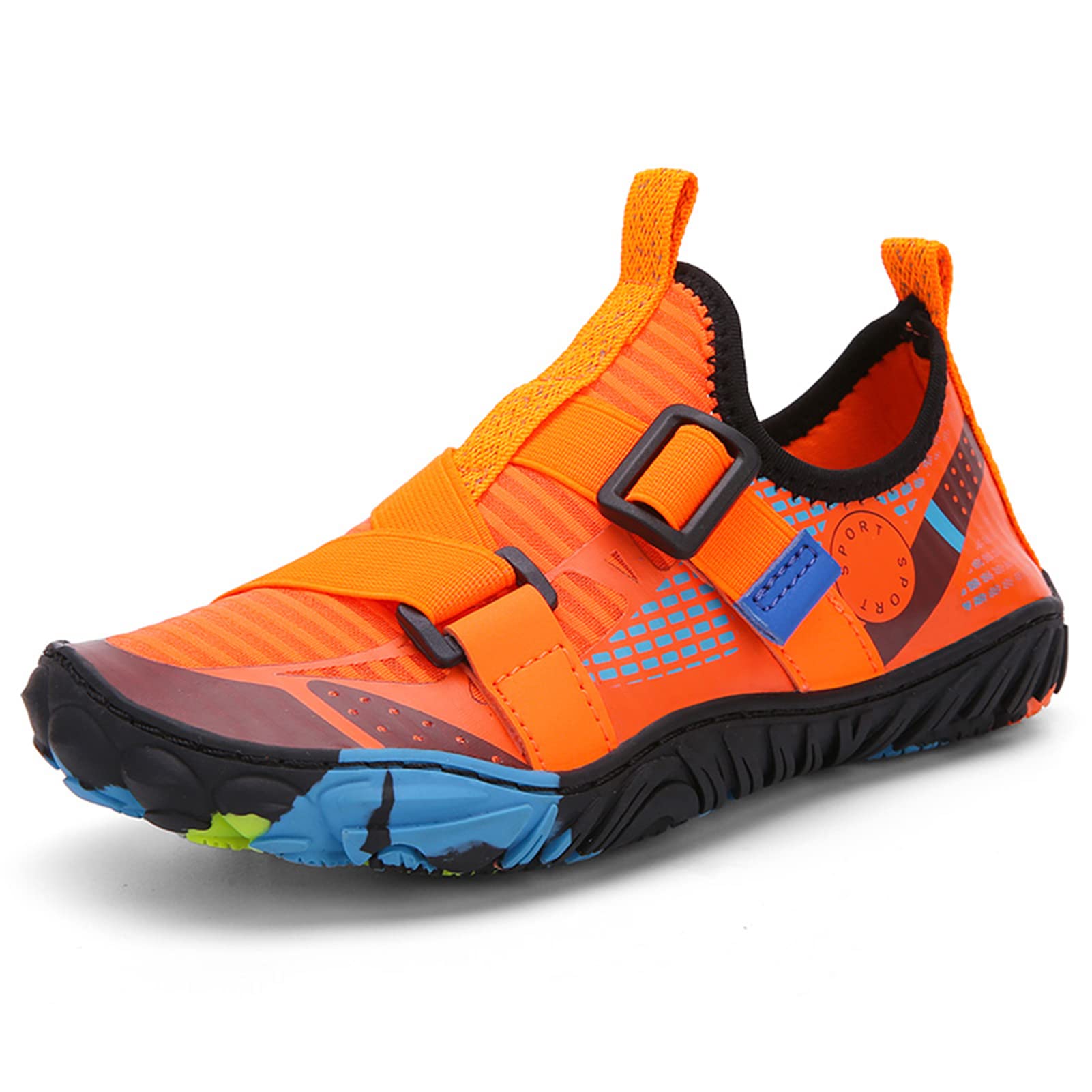 UMANPOO Kids Water Shoes for Boys & Girls - Barefoot Slip-On Sneakers for Swimming, Beach, Running, Hiking & Gym - Non-Slip Aqua Shoes for Summer Water Activities & Outdoor Sports