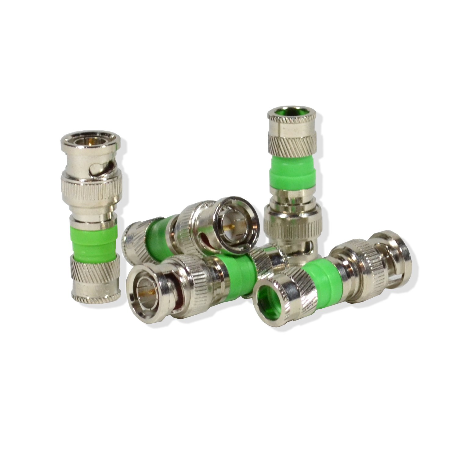 LOGICO 100 Pack BNC Compression Connector Adapter for RG59 Coax Cable - CCTV Camera Security System Installation - Perfect for Home Surveillance, Business Security & DIY Projects
