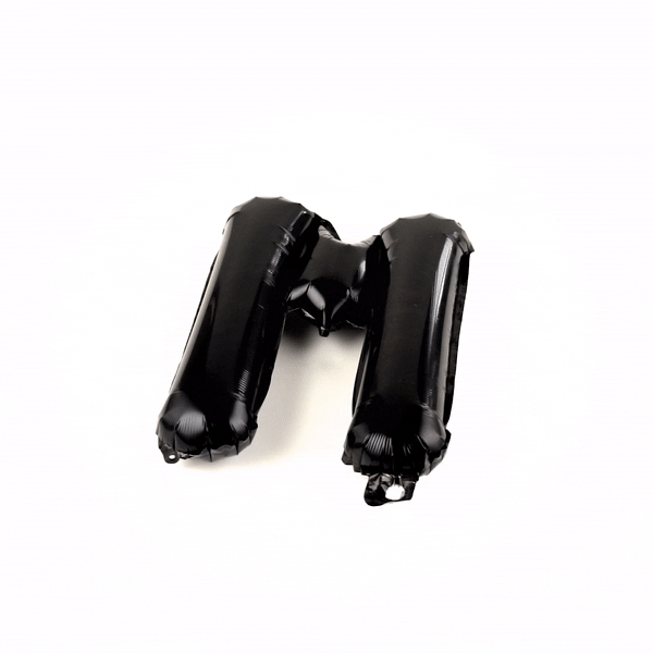 Balloonify Black Mylar Letter M Balloon - 16 Inch Large Foil Alphabet Balloon for Birthday Party Decorations, Wedding, Baby Shower & Graduation Events - 1 Count Box