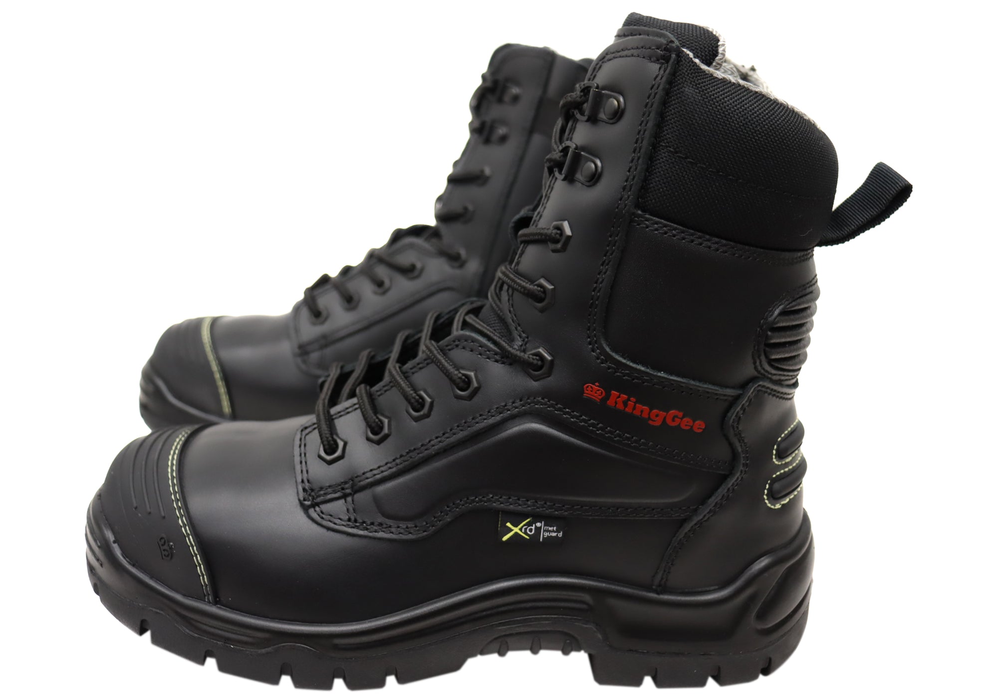 KingGee Men's Phoenix 8Z Met Safety Work Boots - Steel Toe, Slip Resistant, Comfortable for Construction & Industrial Work | Perfect for Warehouse, Factory & Outdoor Job Sites