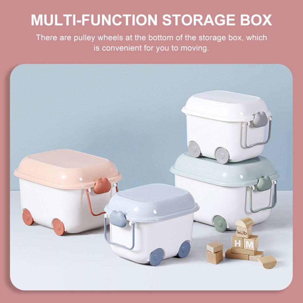 Cabilock Plastic Storage Bins with Lids - Organizer for Closet, Office & Playroom