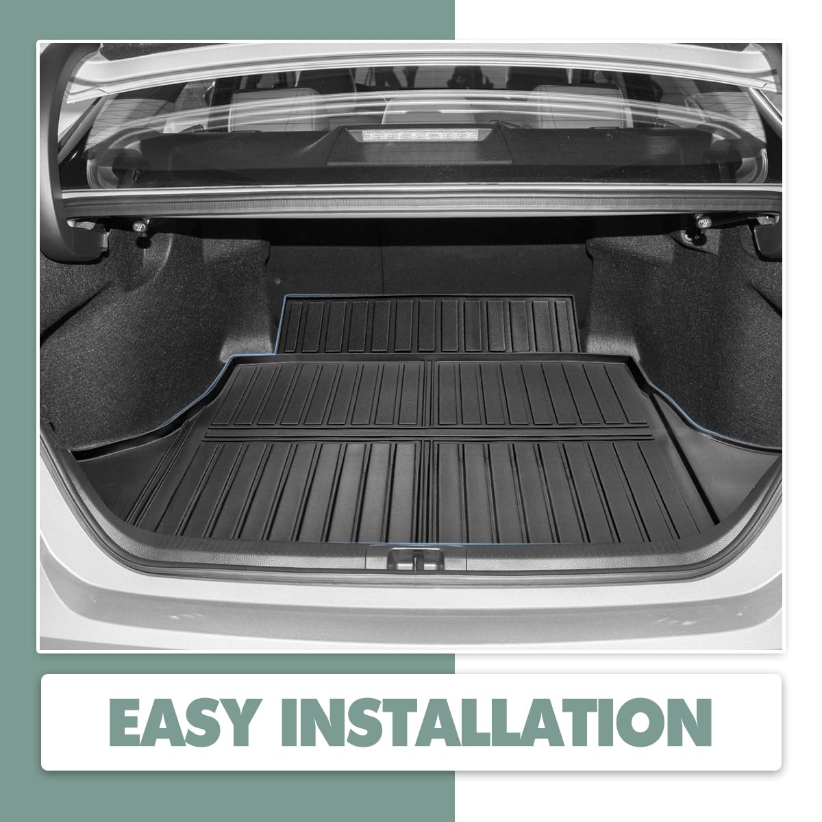 2024 Toyota Camry All-Weather Floor Mats & Cargo Liner - Premium TPE Waterproof Car Mats (Fits Gas Models Only) - Perfect for Road Trips, Daily Commutes & Winter Protection