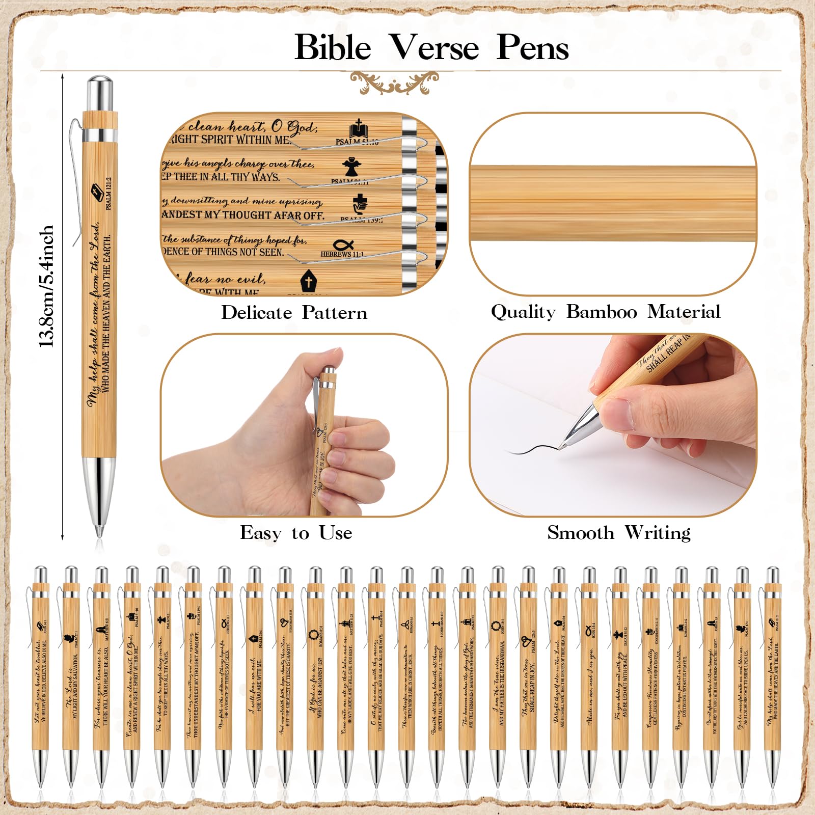 25 Sets Christian Religious Bookmarks with Bible Verses - 2